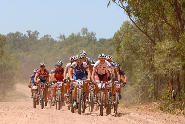 The peloton riding during a neutralized stage 6.