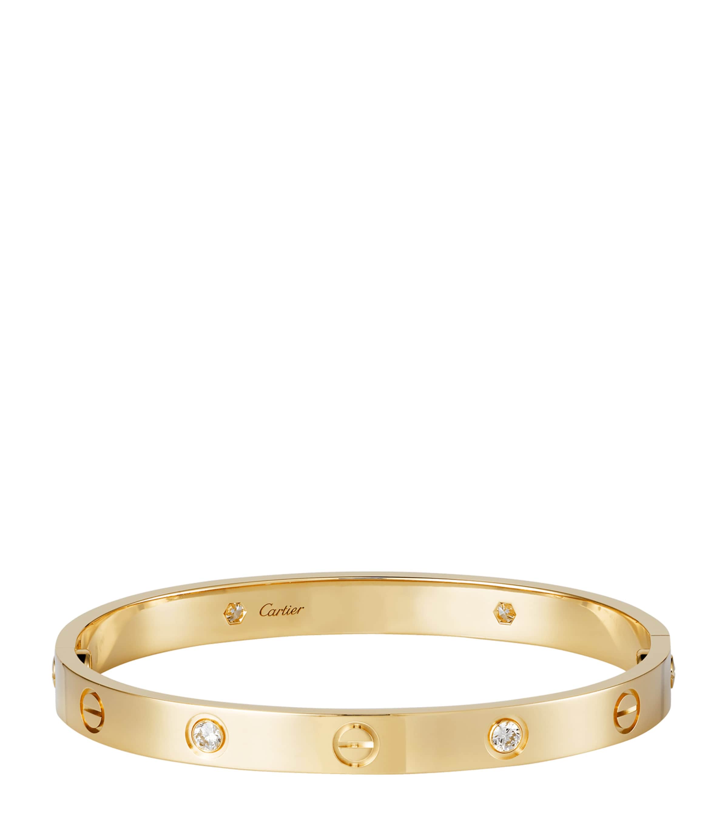 Love Classic Yellow Gold 4-Diamond Bracelet