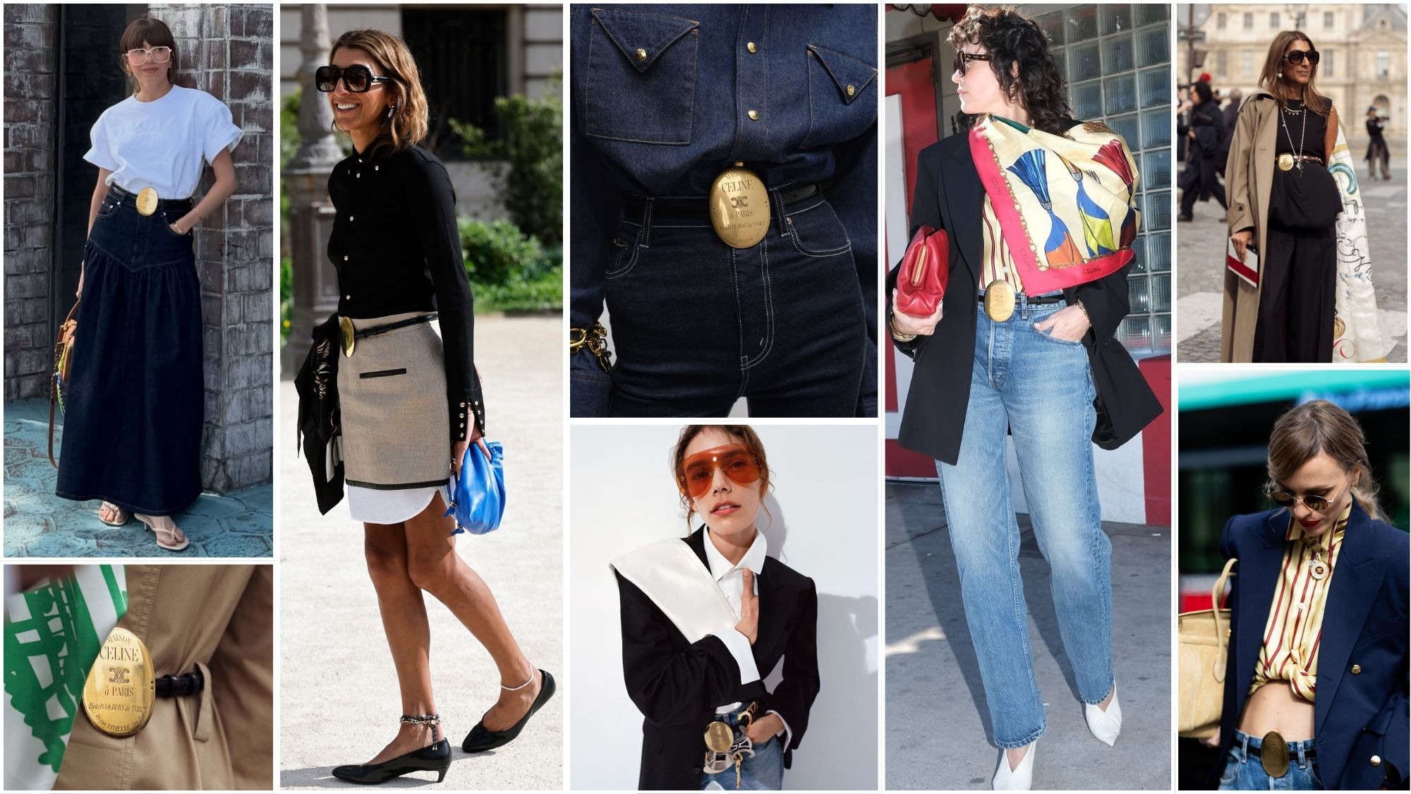 Women wearing the Maison Celine belt