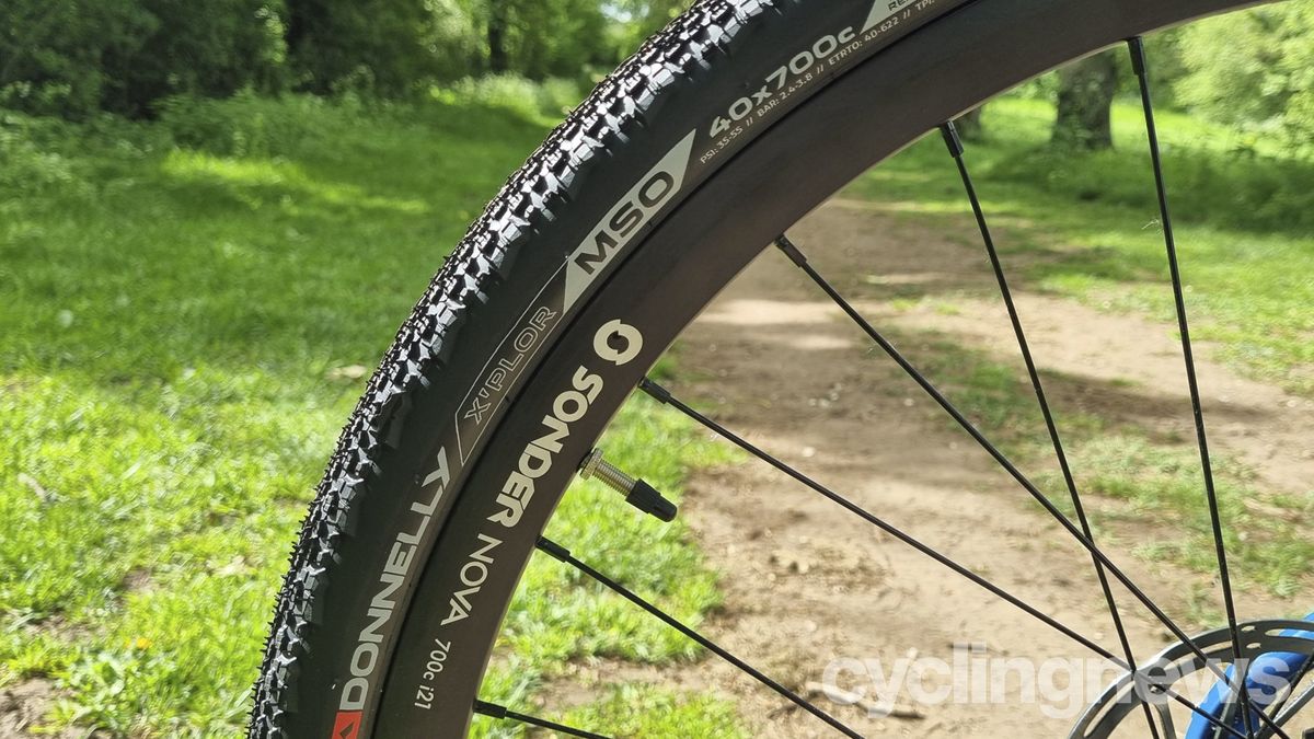 A close up of some Donnelly gravel tyres
