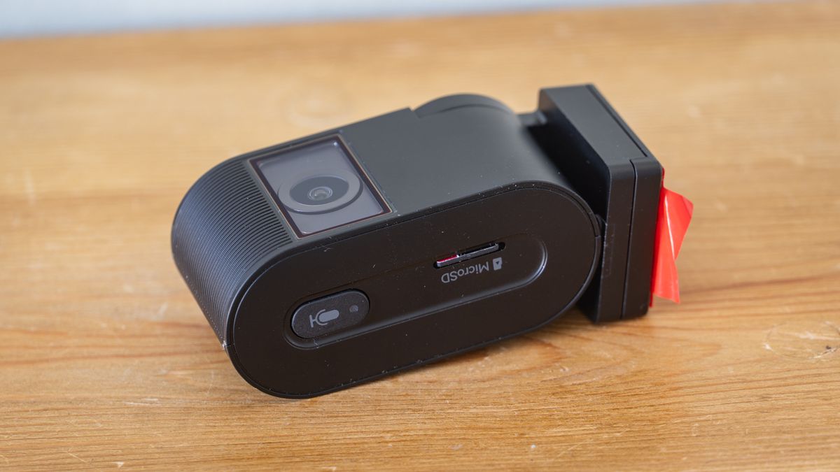 Viofo VS1 dashcam on a wooden table