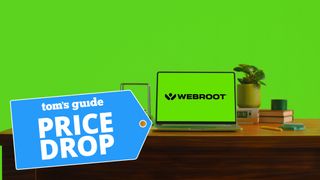 Webroot shown on laptop screen