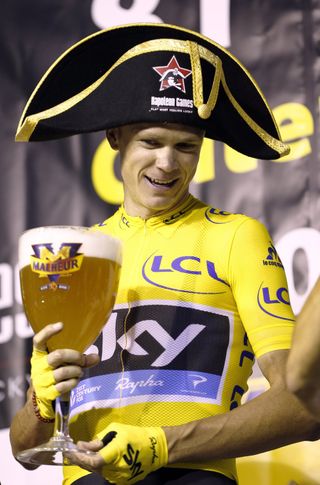 Chris Froome wins the 2016 post-Tour creiterium in Aalst, Belgium.