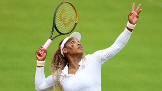 Serena Williams practicing ahead of the 2026 Queen's Club Championships