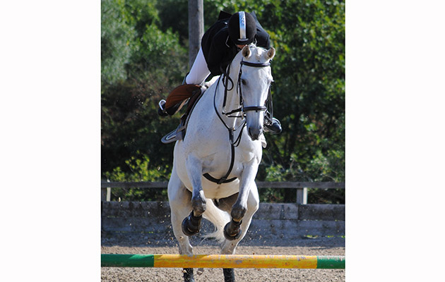 &ldquo;This was taken at Eastminster Riding School back in August 2010. I was competing in one of the showjumping classes when I lost my stirrup and my balance! The horse I was riding (Bounty) knew his job though and carried on jumping, regardless of what his rider was doing. Despite my Superman impression, we cleared this jump, I landed back in the saddle and then we finished the course together. Thanks to Nicola Fry for taking the photo&rdquo; &mdash; Ellen Szalai