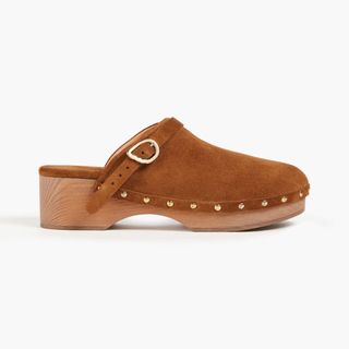 ANCIENT GREEK SANDALSStudded suede clogs