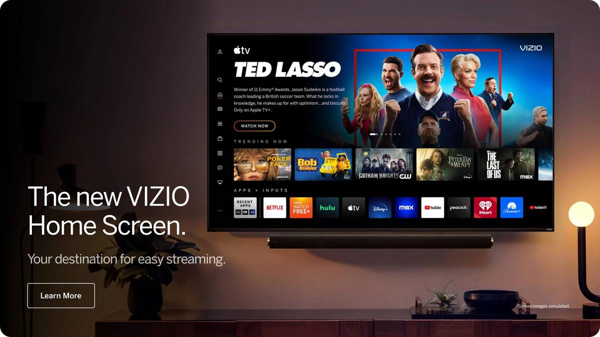 Vizio new home screen