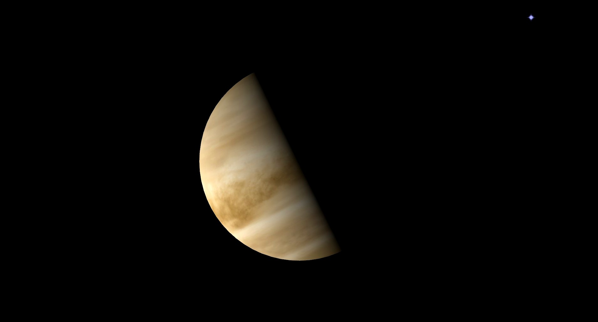 Graphic illustration of the planet Venus.