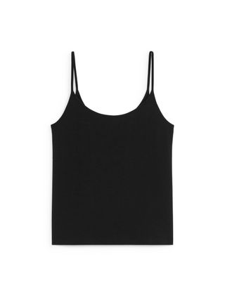 Spaghetti-Strap Top - Black - Arket Gb