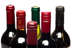 red wine bottles