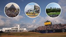 Royal Birkdale and insets of scenes of other big events