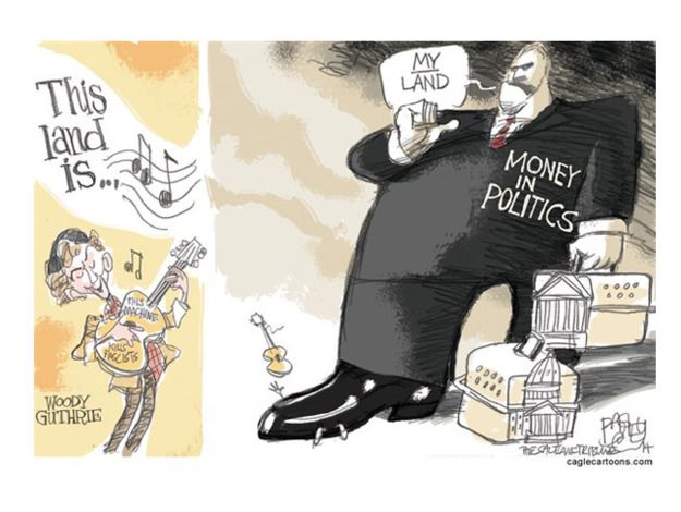 Political cartoon campaign finance