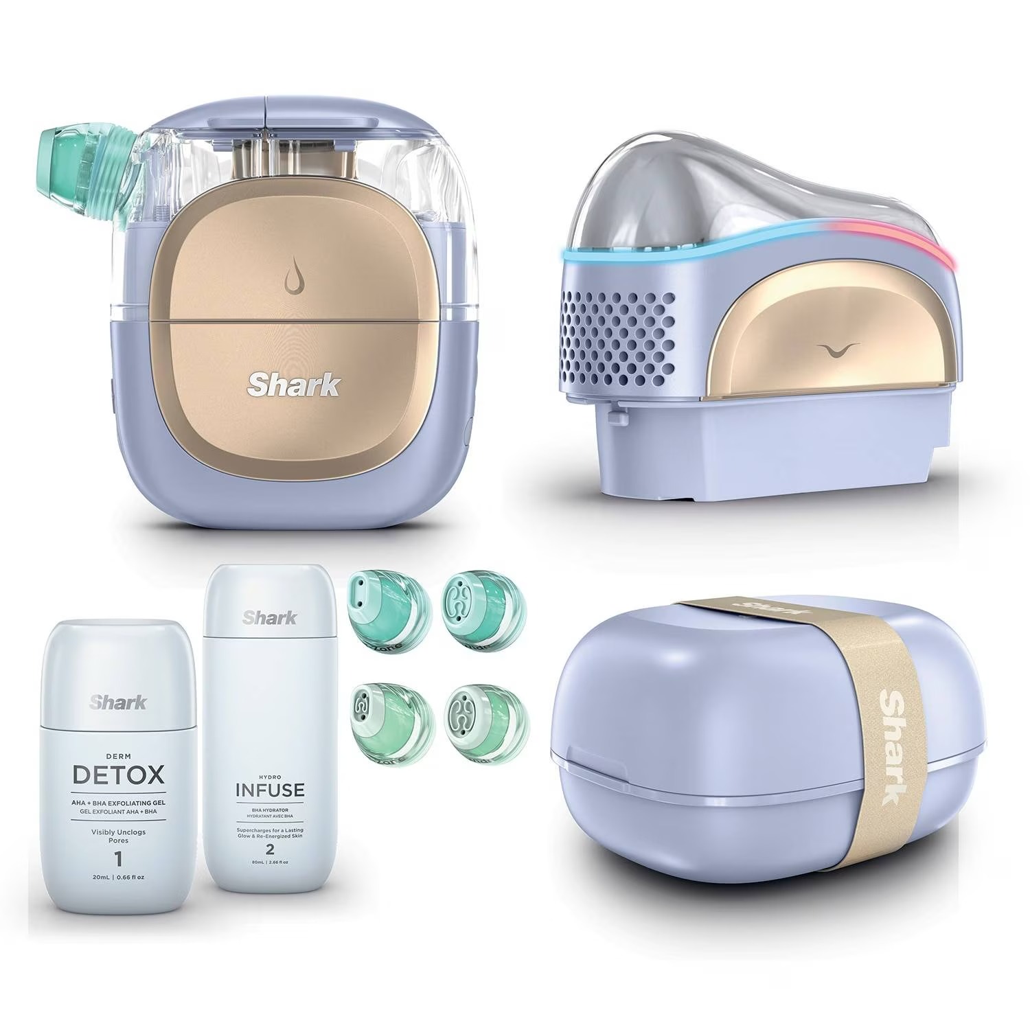 Shark Facialpro Glow Glow-Boosting At-Home Facial System - Spa Purple