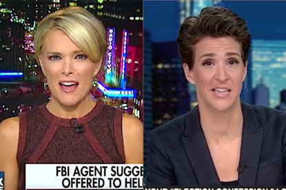 Megyn Kelly and Rachel Maddow each cover a Clinton-FBI story