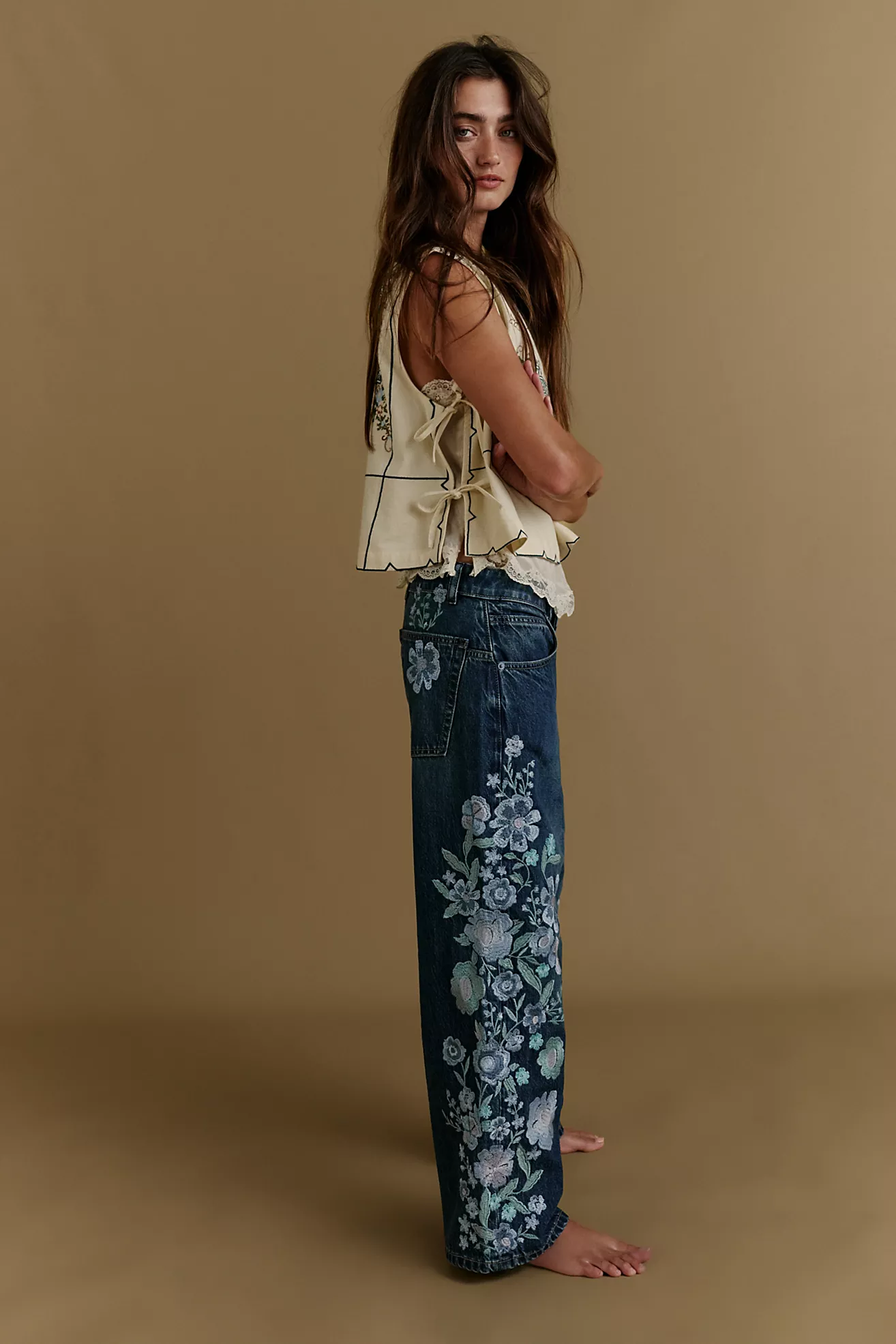We the Free Willow Floral Embroidered Jeans