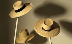 Three raffia hats