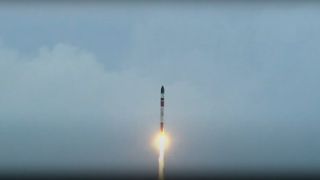 A Rocket Lab Electron vehicle launches four satellites to orbit on the "Four of a Kind" mission on Jan. 31, 2024.