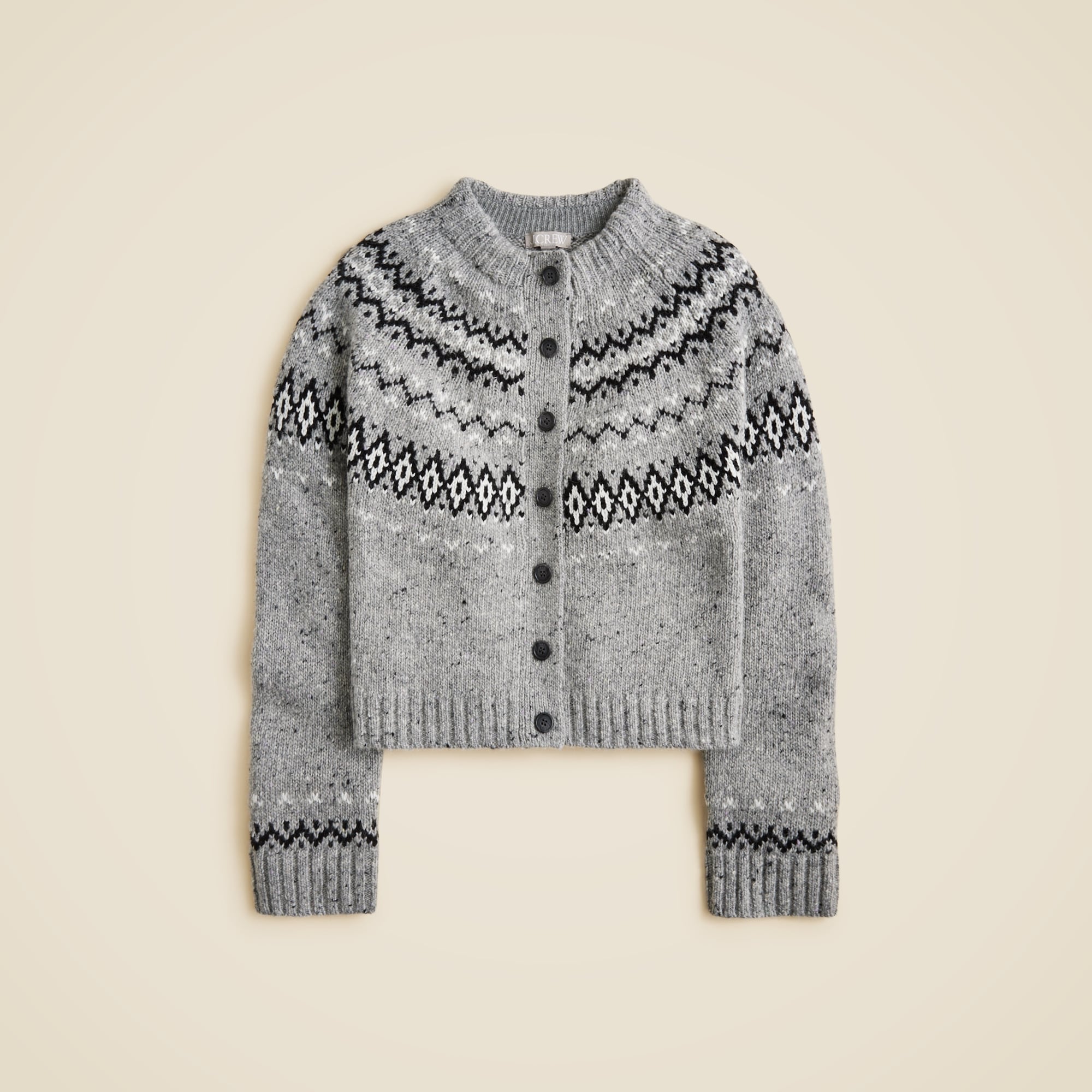 Fair Isle Cardigan in Wool Blend