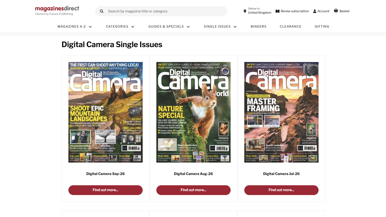 Digital Camera magazine landing page for buying single back issues of the magazine: https://www.magazinesdirect.com/az-single-issues/6936939/digital-camera-magazine-single-issue.thtml