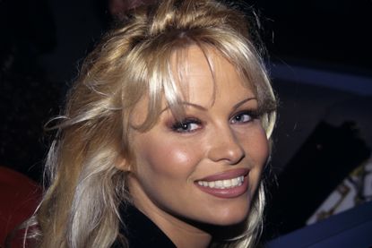 Pamela Anderson at the 1995 Napte conference in Las Vegas, Nevada. Pam Anderson now and then