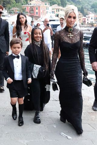 Kim Kardashian is seen on May 22, 2022 in Portofino, Italy