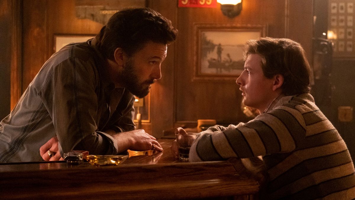 Ben Affleck and Tye Sheridan in &#039;The Tender Bar&#039;.