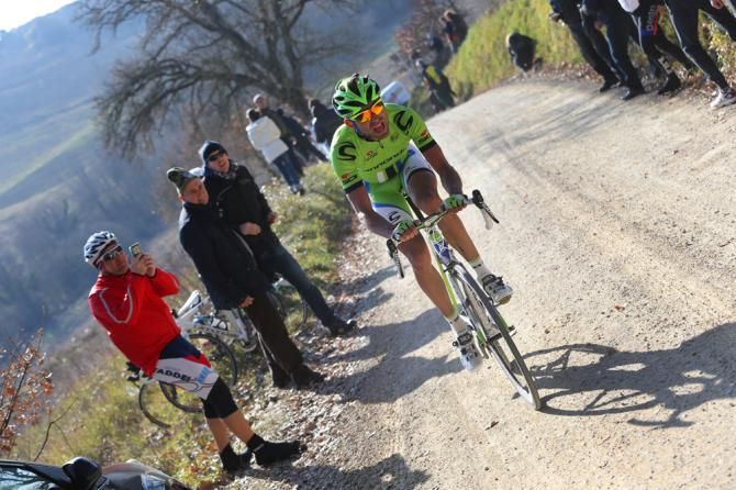 Moreno Moser (Cannondale) goes on the attack