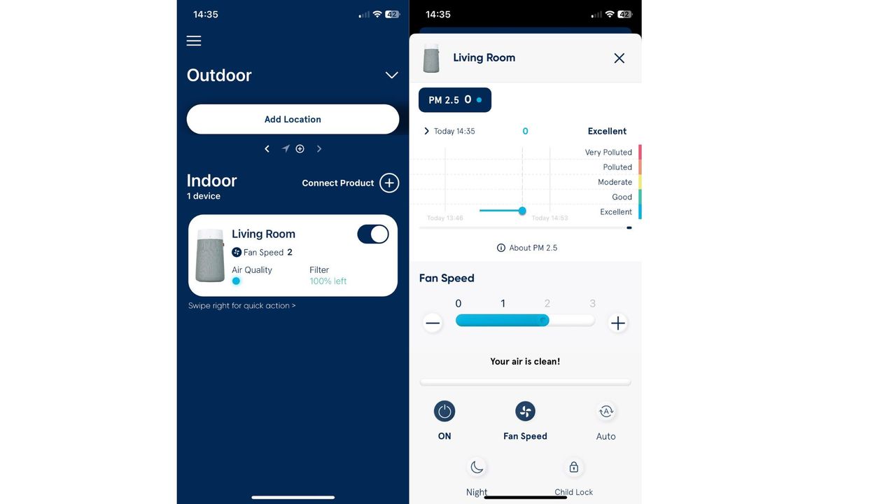 BlueAir App screenshots