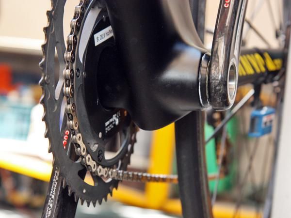 Press-fit bottom bracket bearing cups are used in Canyon's Aeroad CF frame.