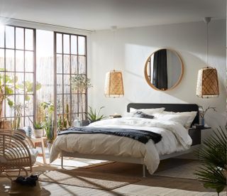 a light, Scandi-style bedroom idea from the Ikea S/S 2020 look book