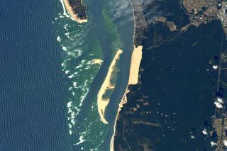 French astronaut Thomas Pesquet shared an image of the Dune du Pilat in southwestern France.