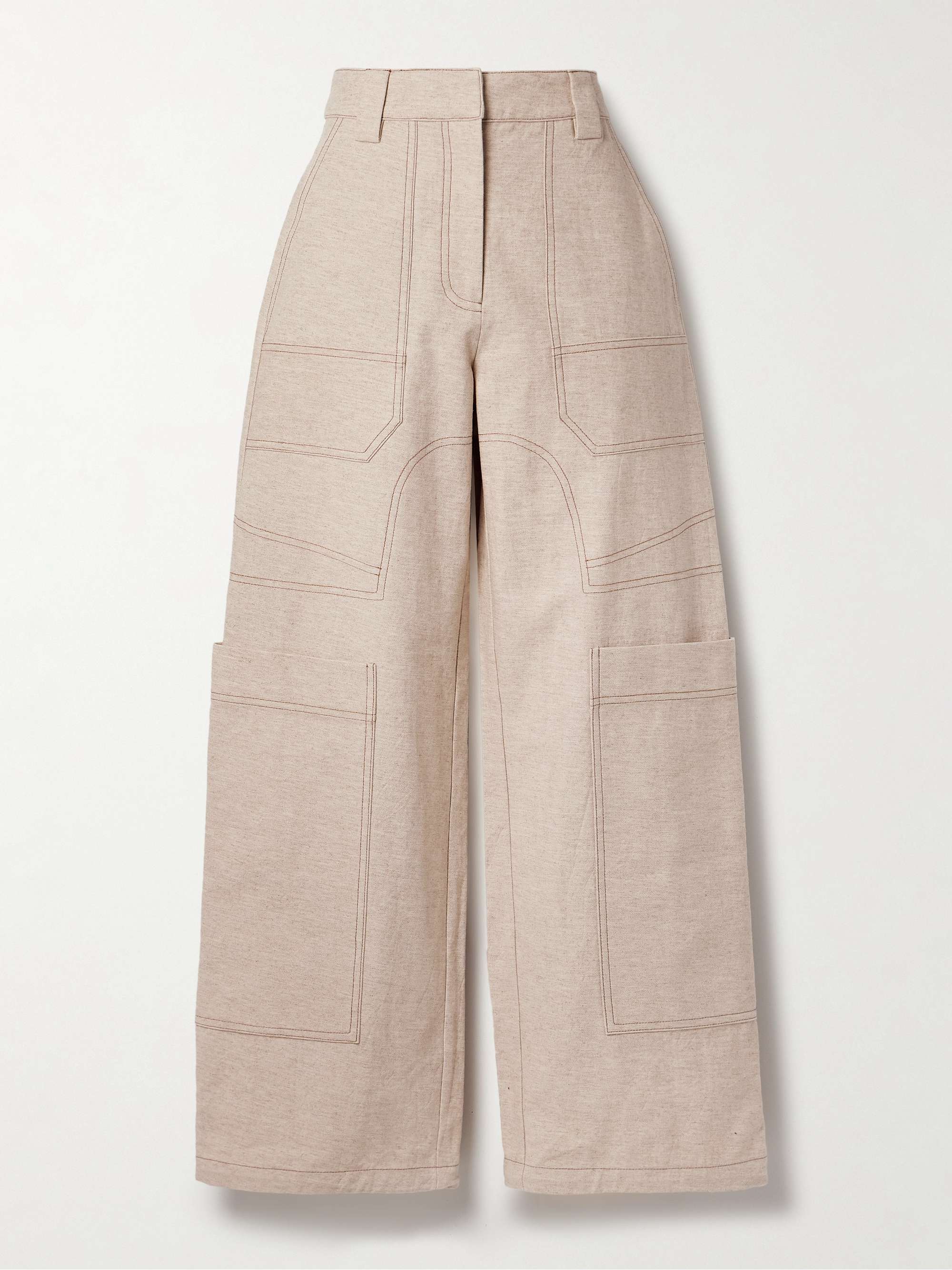Wynn Cotton and Linen-Blend Wide-Leg Cargo Pants