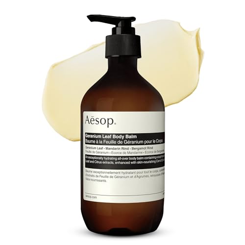 Aesop Geranium Leaf Body Balm | Soothing, Balancing Hydration With Geranium Leaf, Mandarin Rind, Bergamot Rind &amp;amp; Nut Oils | Green Citrus Fresh Scent | 500 Ml / 16.9 Fl Oz