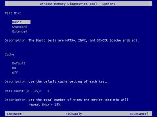 Memory Diagnostic Basic Settings