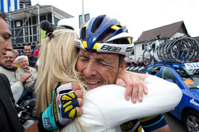 After long struggles to regain top form, the Dutch road race title was an emotional victory for Johnny Hoogerland