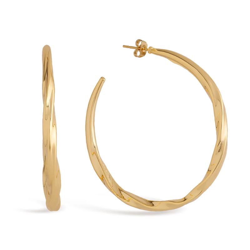 Adele Twisted Statement Hoop Earrings cut out
