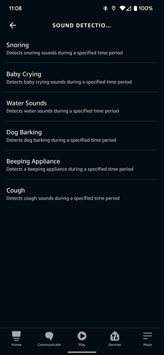 Alexa App Screenshot Sound Routine