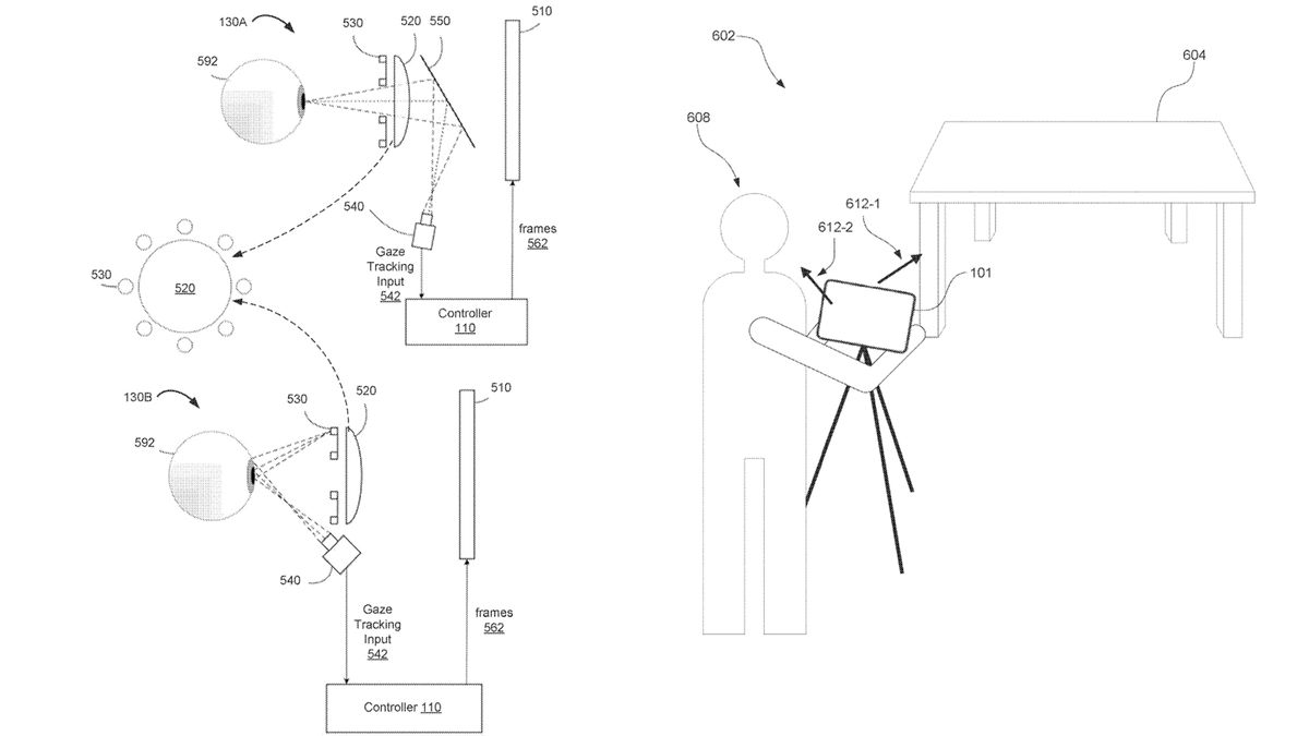 Apple hand eye tracking patent