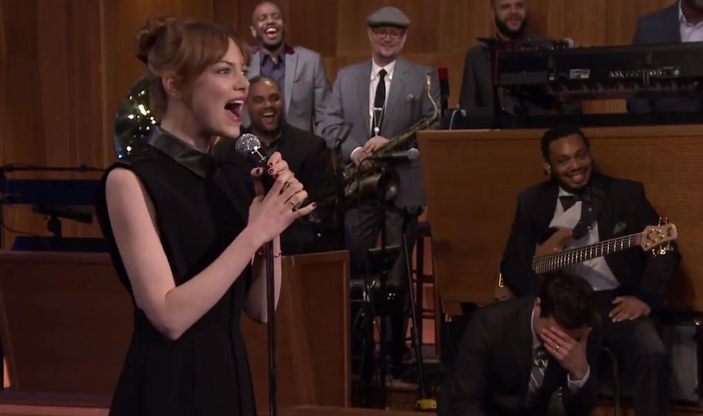 Jimmy Fallon challenges Emma Stone to a joyfully eclectic lip-sync duel