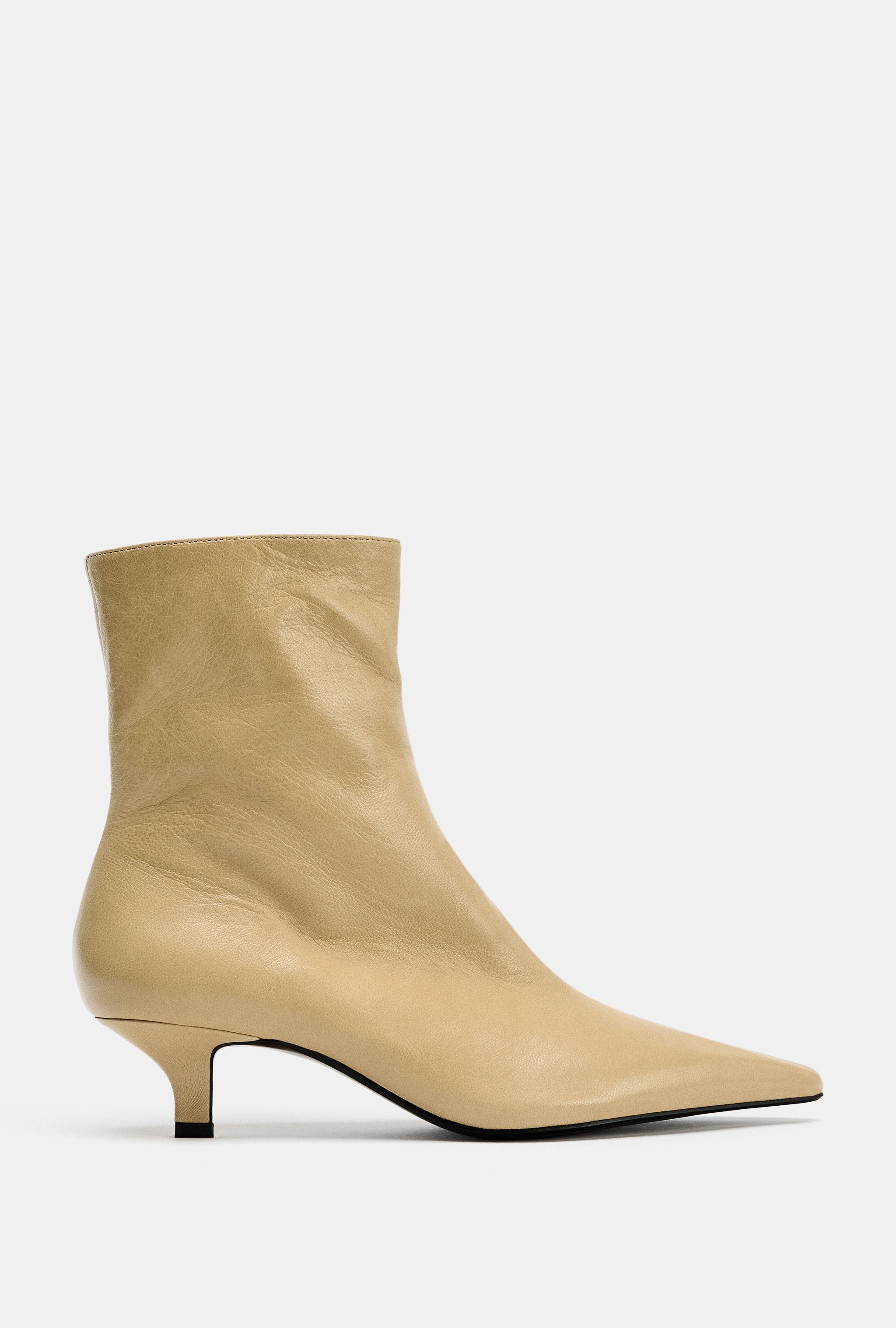 Leather Heeled Ankle Boots