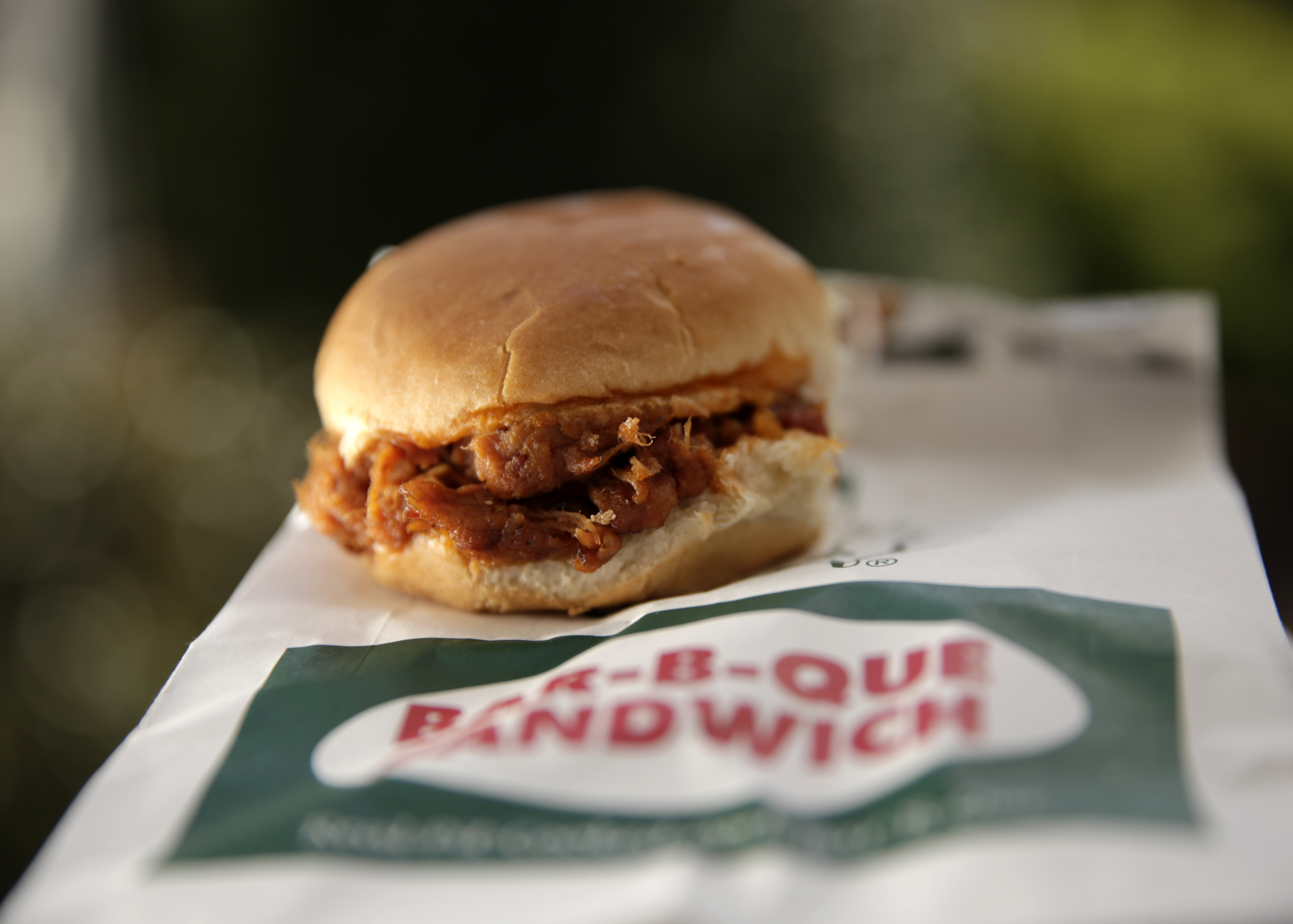 A Masters pork bar-b-que sandwich