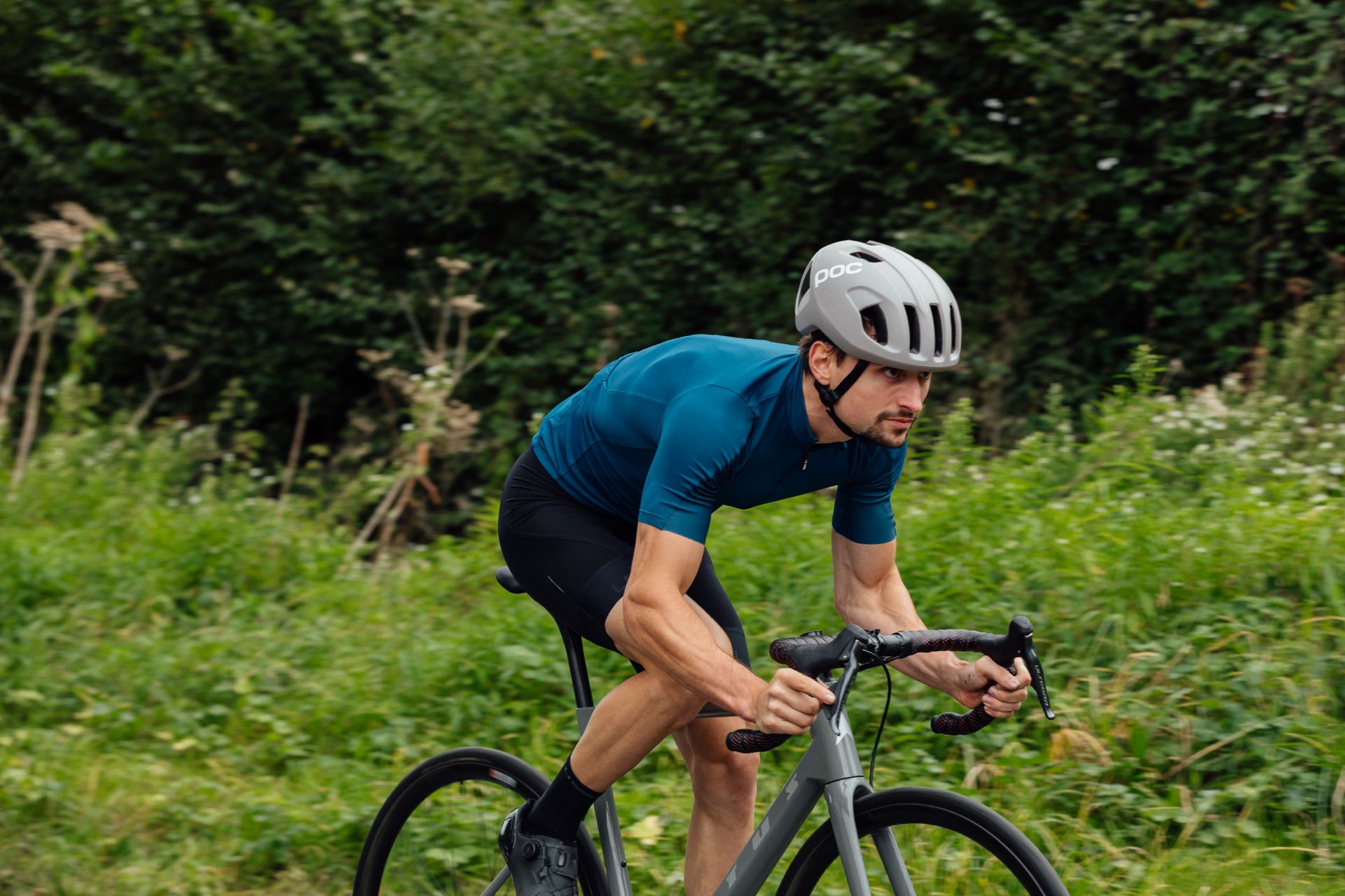 Image shows a rider completing a road racers cycling training plan for fitness gains