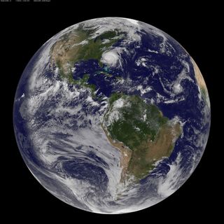 Earth Showing Hurricane Irene August 26, 2011