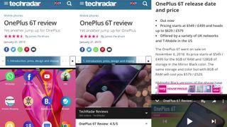In the left image we've opened one app, in the middle we've opened a second underneath, and in the third we've resized the apps to see more of the text. Image credit: TechRadar