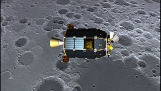 LADEE Above the Lunar Surface Artist's Concept