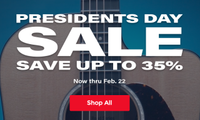 Guitar Center: Up to 35% off until Feb 22