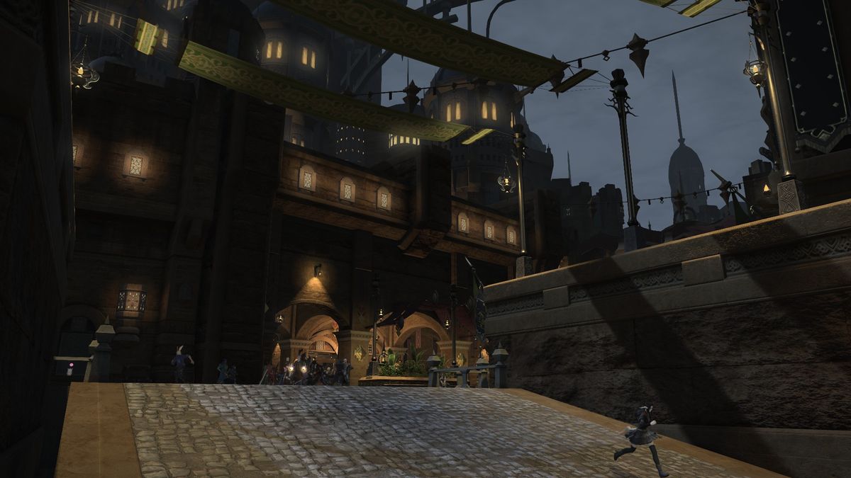 Several images displaying the impact of Final Fantasy 14: Dawntrail's graphics update on older zones.