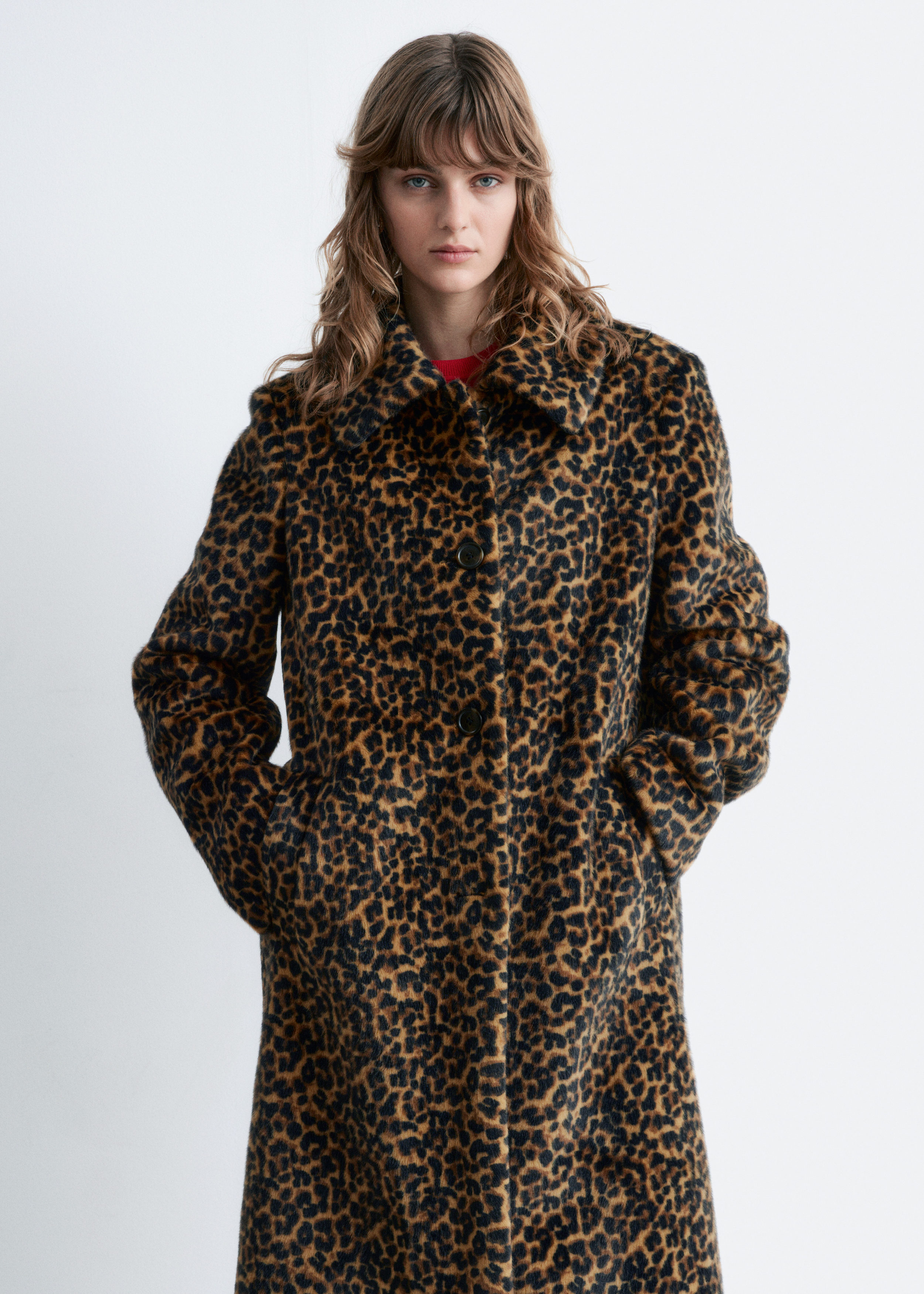 Faux Fur Leopard Coat