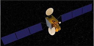 Artist's concept of the Nigcomsat 1R satellite.