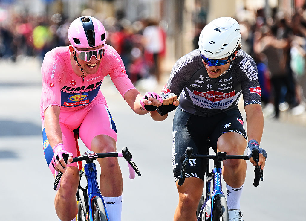 Mads Pedersen is having fun at the Giro d'Italia